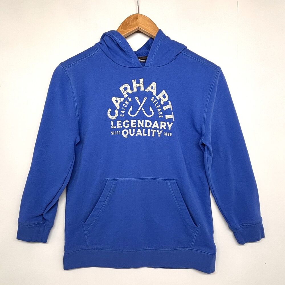 Carhartt Pullover Hoodie Carhartt Catch & Release Blue No Tag Youth Size M/L
